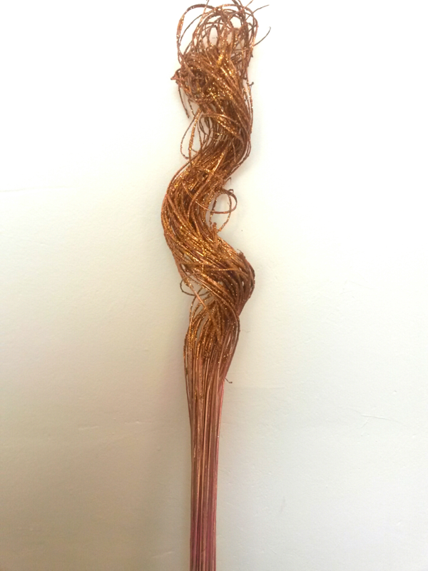 Curly Ting Ting glitter měděná 85 cm