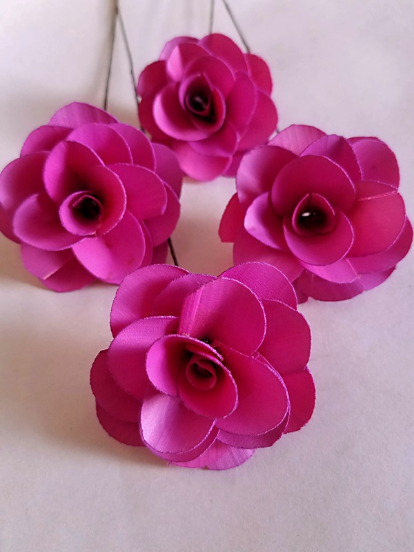 Palm deco rose 6 cm lila drát