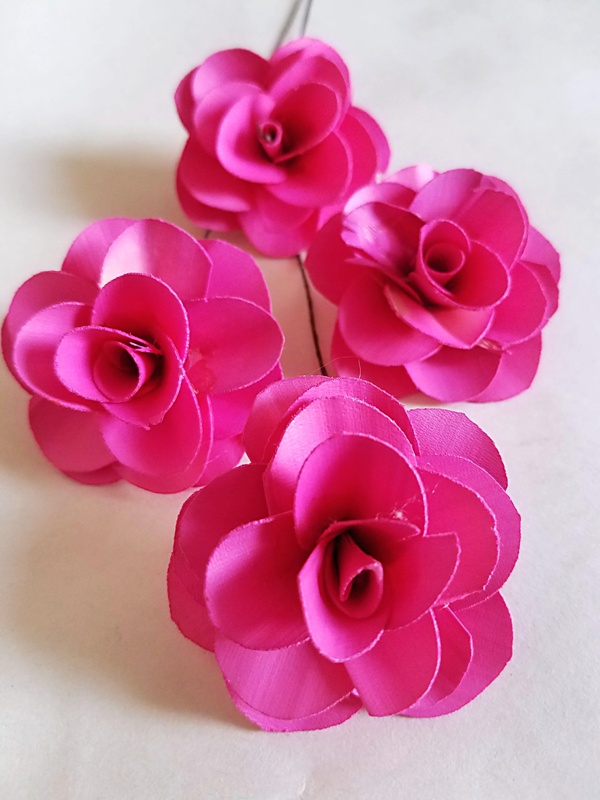 Palm deco rose 6 cm růžová drát