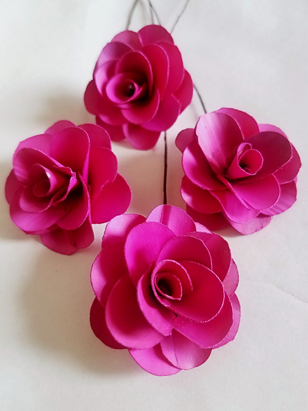 Palm deco rose 6 cm fuchsia drát