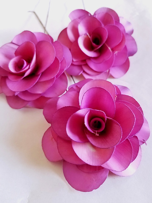 Palm deco rose 8 cm lila drát